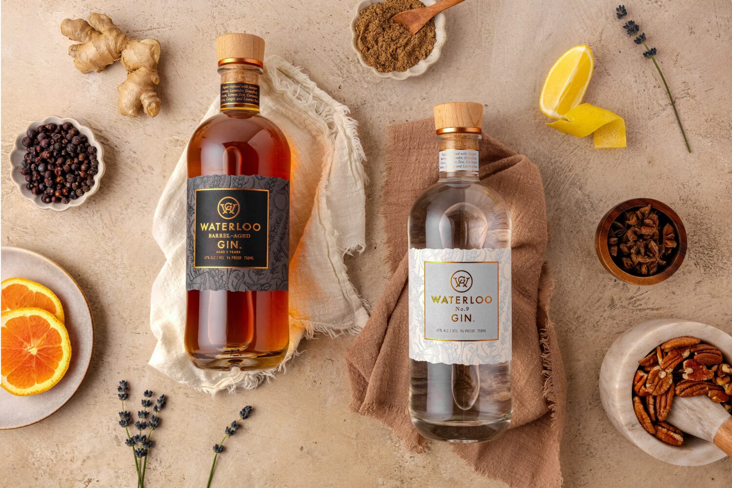 Waterloo Gin, updated packaging