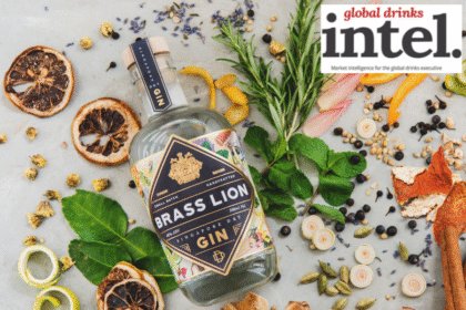 Brass Lion Singapore Dry Gin bottle