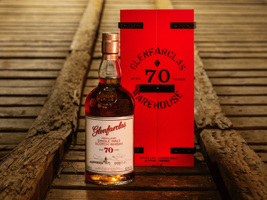 Glenfarclas 70-Year-Old bottle and box
