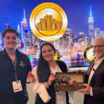 Adam Levy presents an award at the New York International Spirits Competition