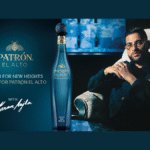 Patron Tequila bottle with Karan Aujla
