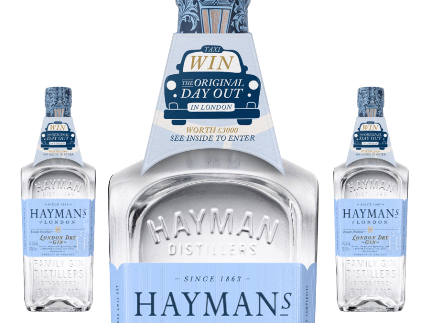 Hayman's of London neck tag for consumer promotion