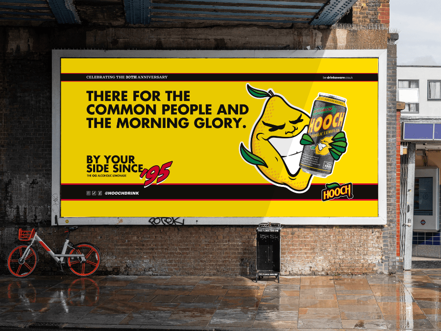 Hooch campaign billboard