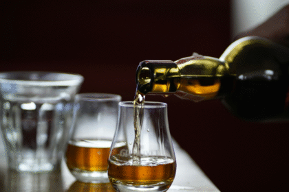 Scotch whisky being poured