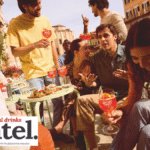 Group of young consumers with branded Aperol serves