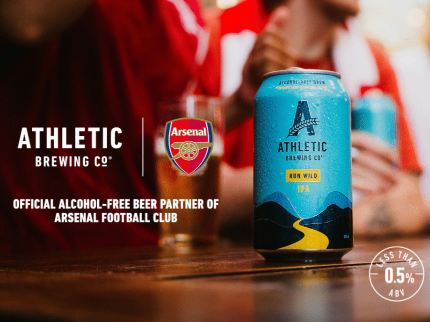 Athletic Brewing x Arsenal logo