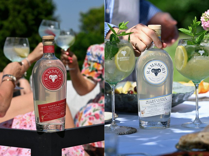 Ramsbury Honey Vodka bottles