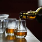 Scotch whisky being poured