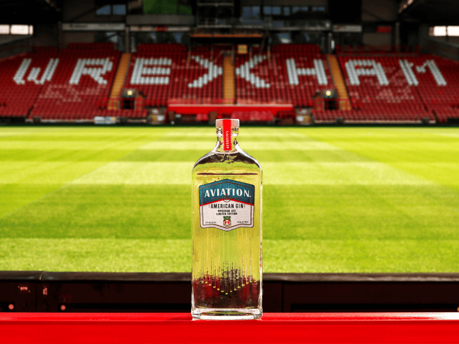 Aviation Gin Wrexham edition bottle