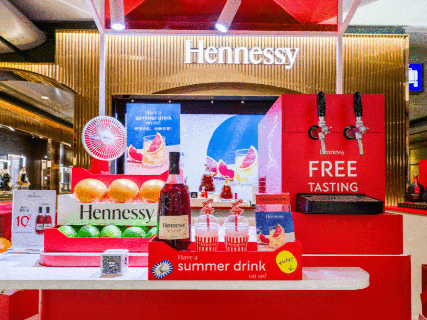 Moet Hennessy activation in Hong Kong airport