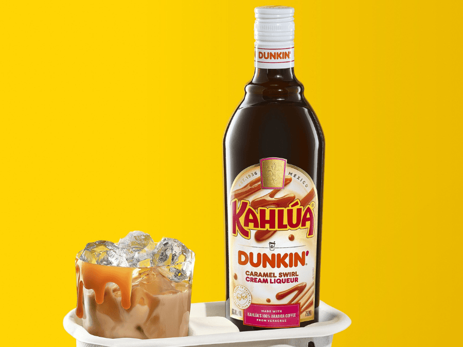 Kahlúa Dunkin' Caramel Swirl Cream Liqueur bottle