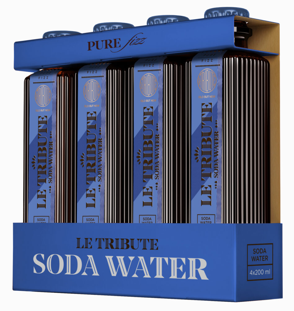 Le Tribute soda water four-pack