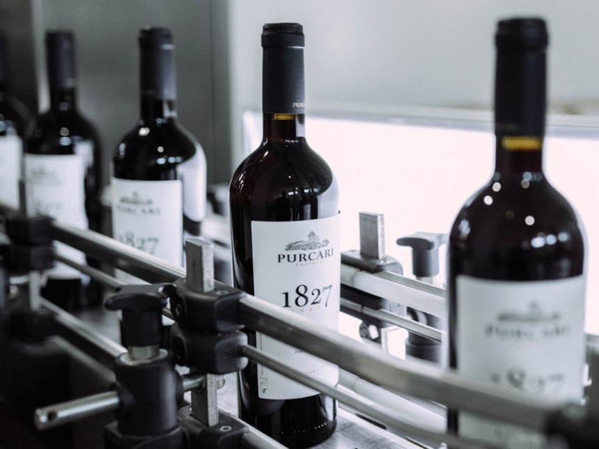 Purcari wine bottles