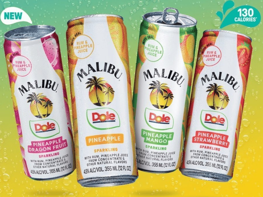Four flavours in Malibu and Dole RTD line