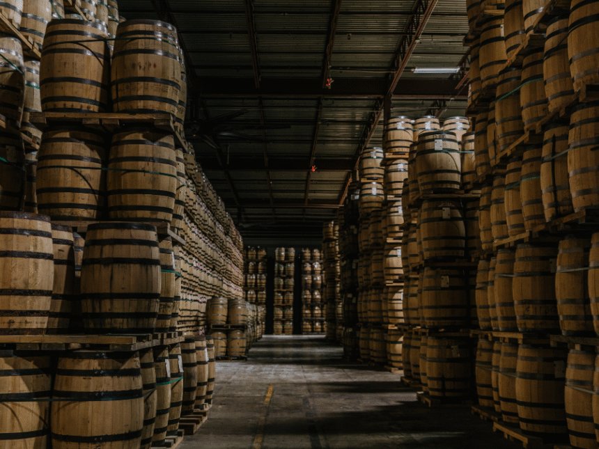 Middle West Distillery barrels