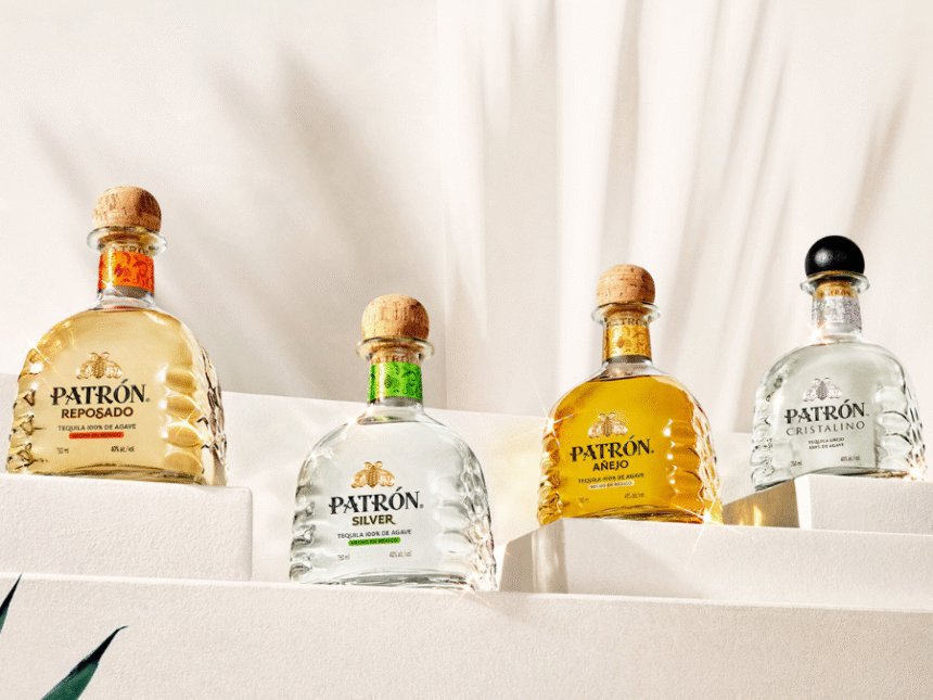 The four-strong Patron portfolio in redesigned bottles