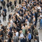 Aerial view of attendees at Drinktec 2022