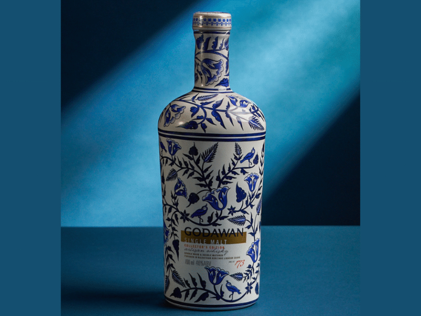 Godawan 173 Indian single malt bottle