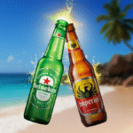Heineken and Imperial bottles