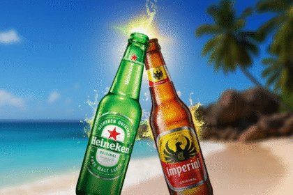 Heineken and Imperial bottles