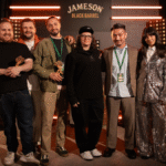 Matt Smith (UK), Stefan Codrea (Romania/Spain), and Yu Kajitani (Ireland), with judges at the Jameson Hosts Global Summit