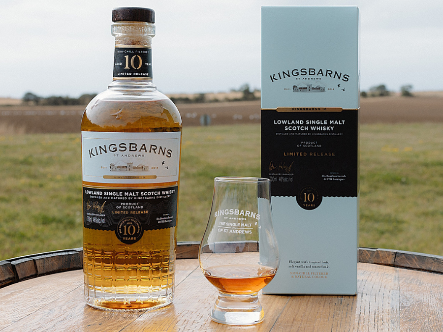 Kingsbarns 10-year-old bottle and box