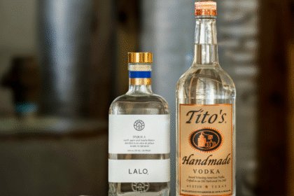 Tito's Handmade Vodka and Lalo Tequila bottled