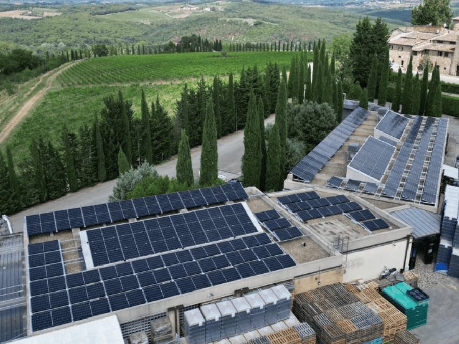 Treasury Wine Estates solar panel installation at Castello di Gabbiano