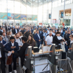 Drinktec attendees queuing to enter exhibition