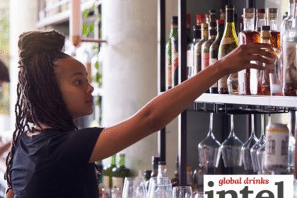 Bar staff behind a bar