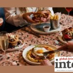 Brunch meal with alcoholic drinks in the on-premise