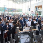 Drinktec attendees queuing to enter exhibition