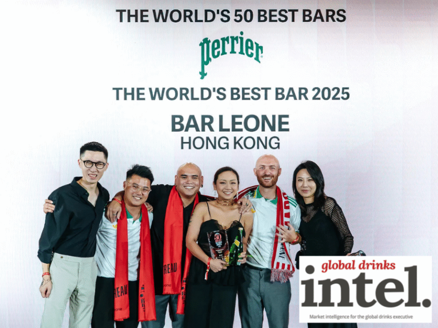 Bartenders at Bar Leone in Hong Kong at the World's 50 Best Bars event