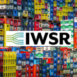 Crates of alcohol with IWSR logo