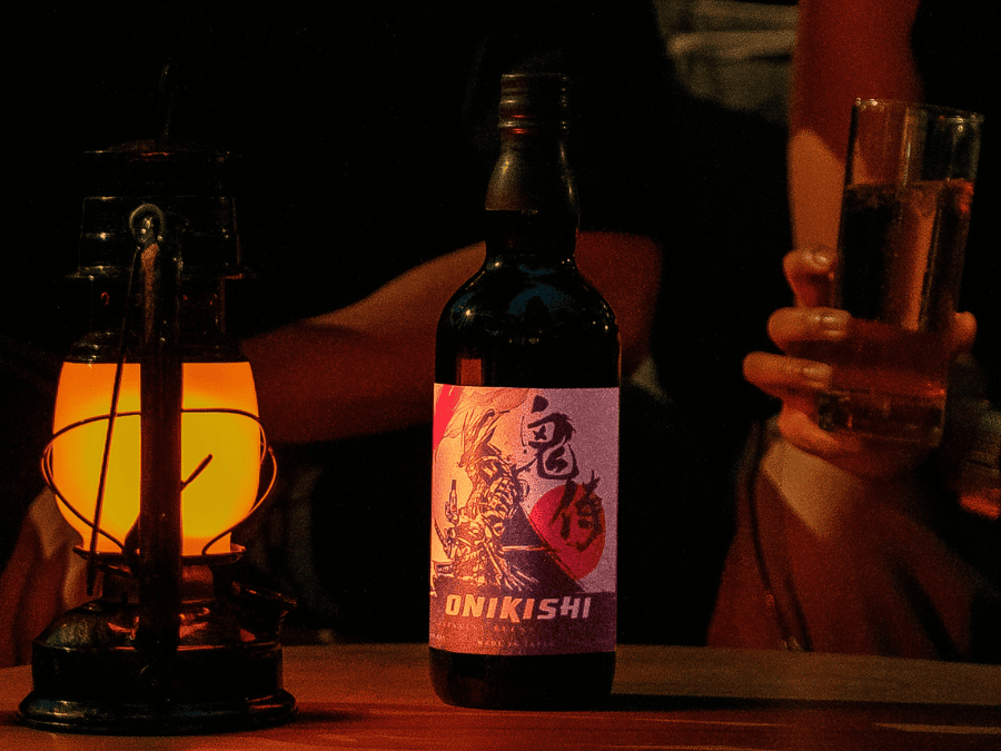 Onikishi Japanese whiskey bottle