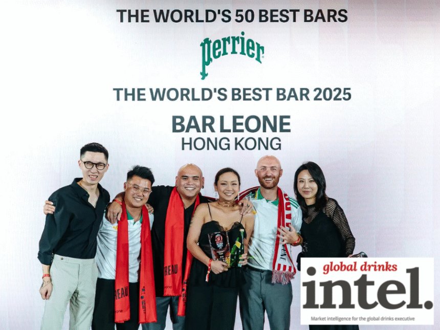 Bartenders at Bar Leone in Hong Kong at the World's 50 Best Bars event