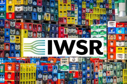 Crates of alcohol with IWSR logo
