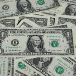 Close-up of $1 bills/notes