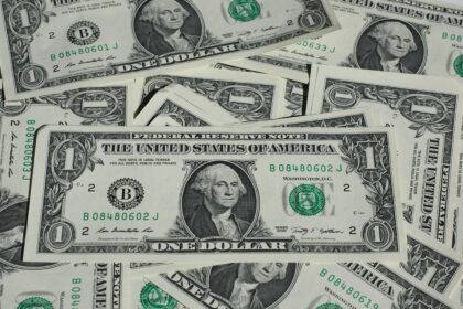 Close-up of $1 bills/notes