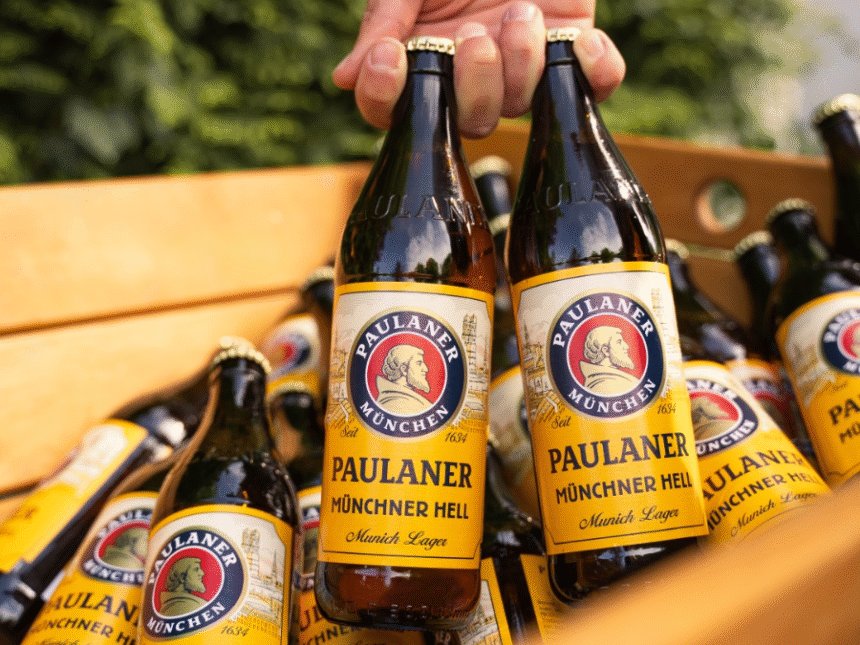 Paulaner bottles