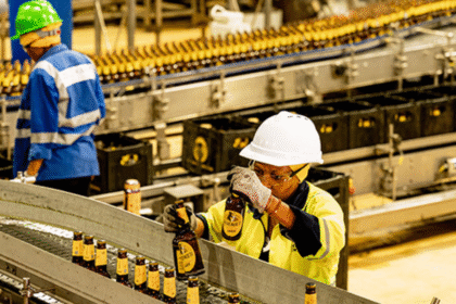 Operative on bottling line at East African Breweries