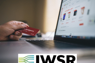 Credit card next to computer screen