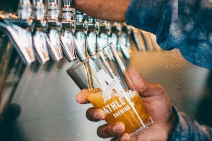 Athletic Brewing pour