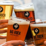 Big Rock Brewery branded glasses