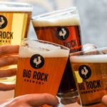 Big Rock Brewery branded glasses
