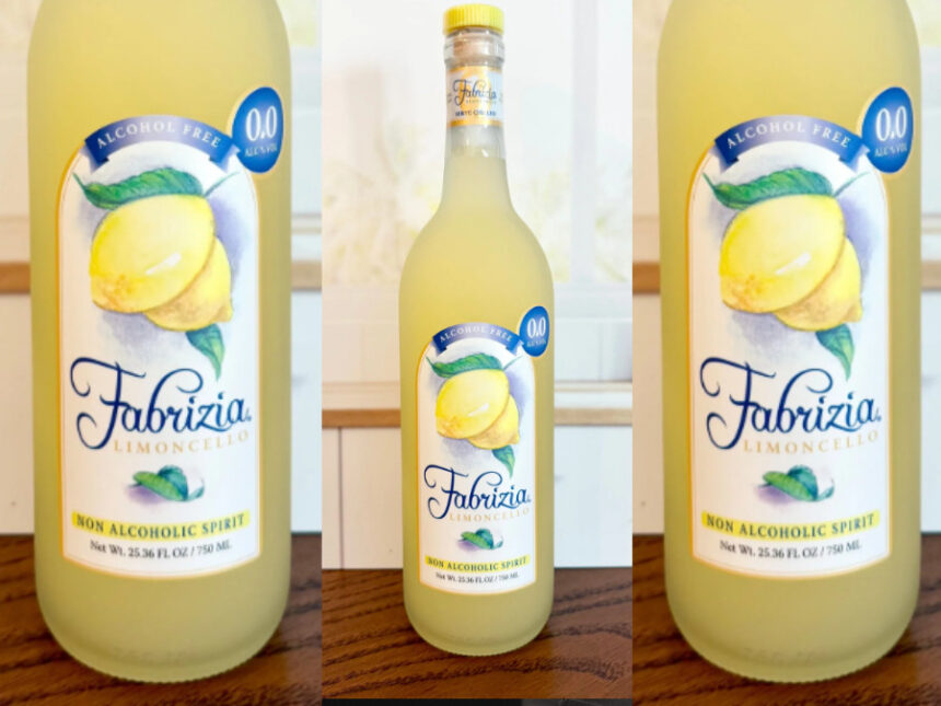 A bottle of Fabrizia 0.0 limoncello