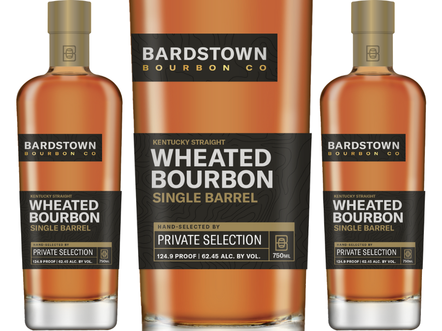 Close up bottle shots of Lofted Spirits Bardstown Bourbon Co's wheated single-barrel whiskey