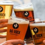 Big Rock Brewery branded glasses