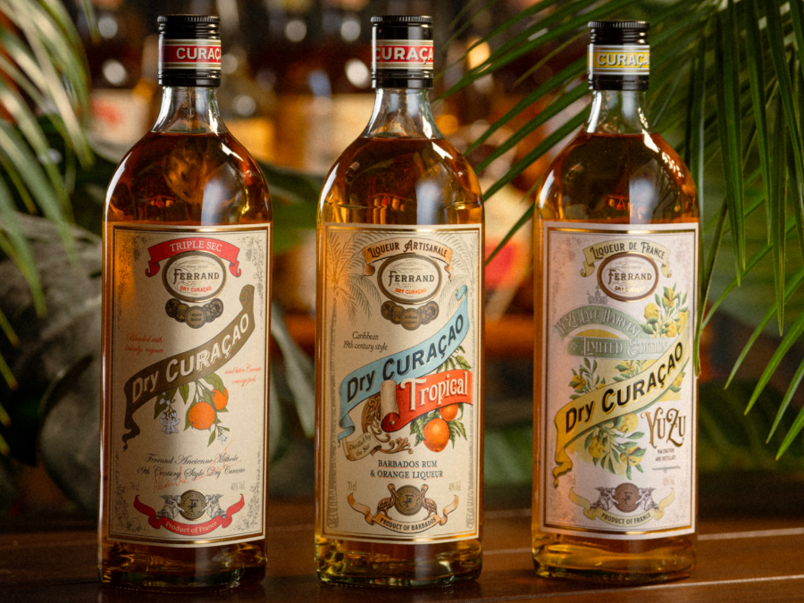 Ferrand Dry Curacao Tropical bottles