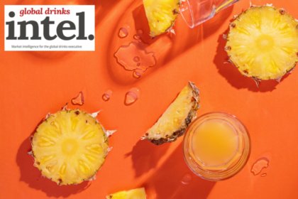 Slices of pineapple next to pineapple drinks
